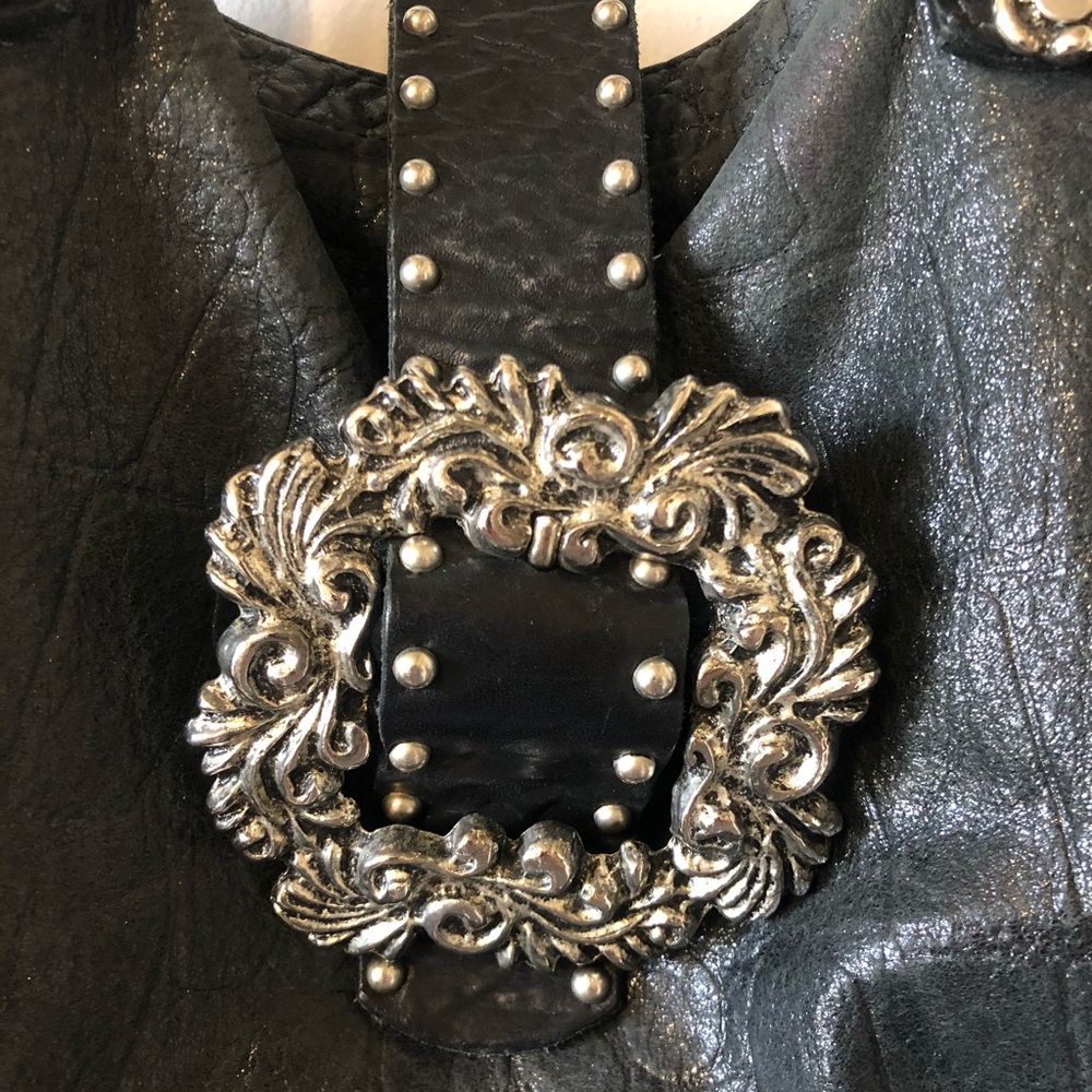 Leatherock USA black n silver bag - Picture 4 of 13